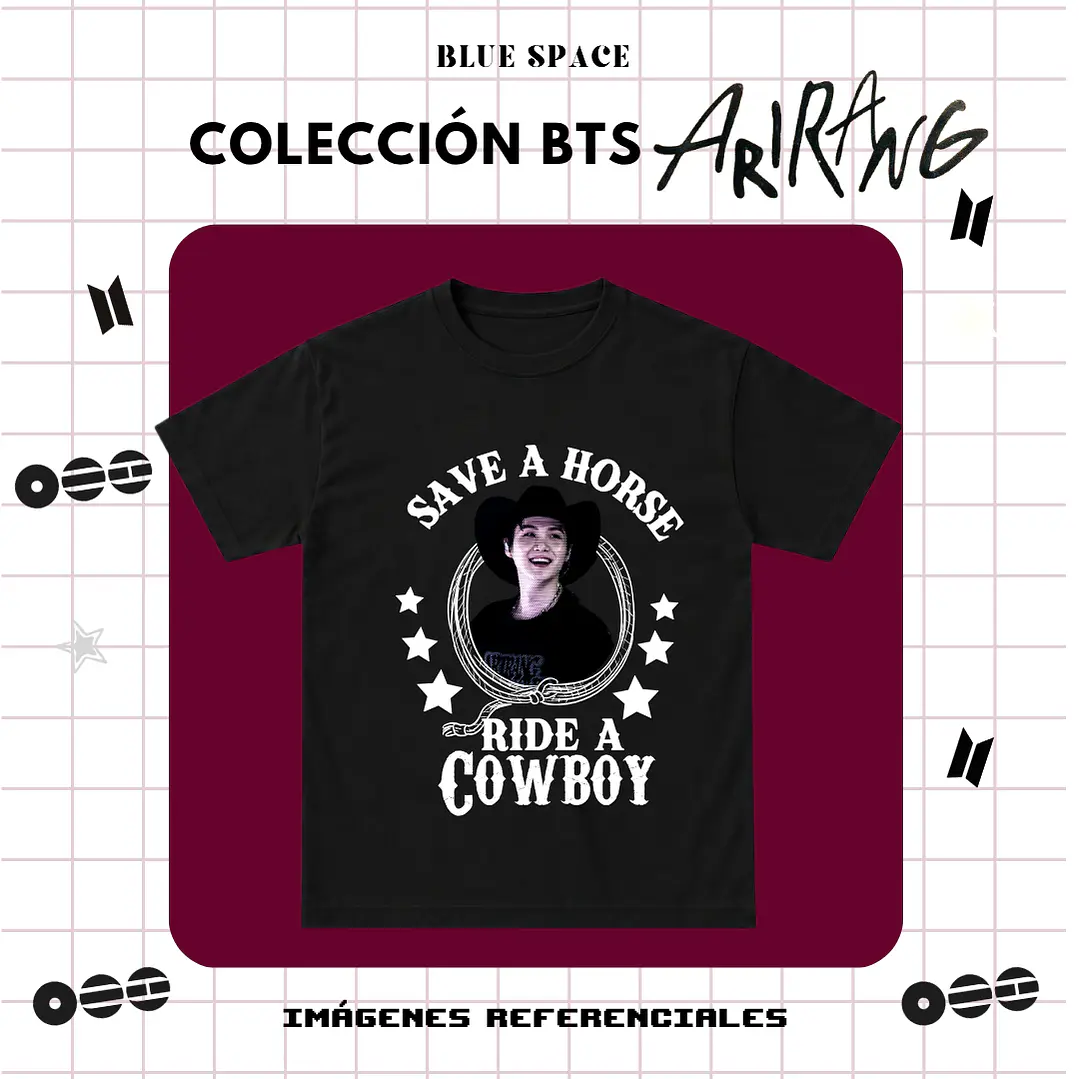 Polera BTS - RIDE A COWBOY YOONGI 1