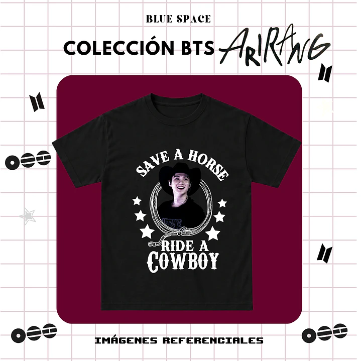 Polera BTS - RIDE A COWBOY YOONGI 1