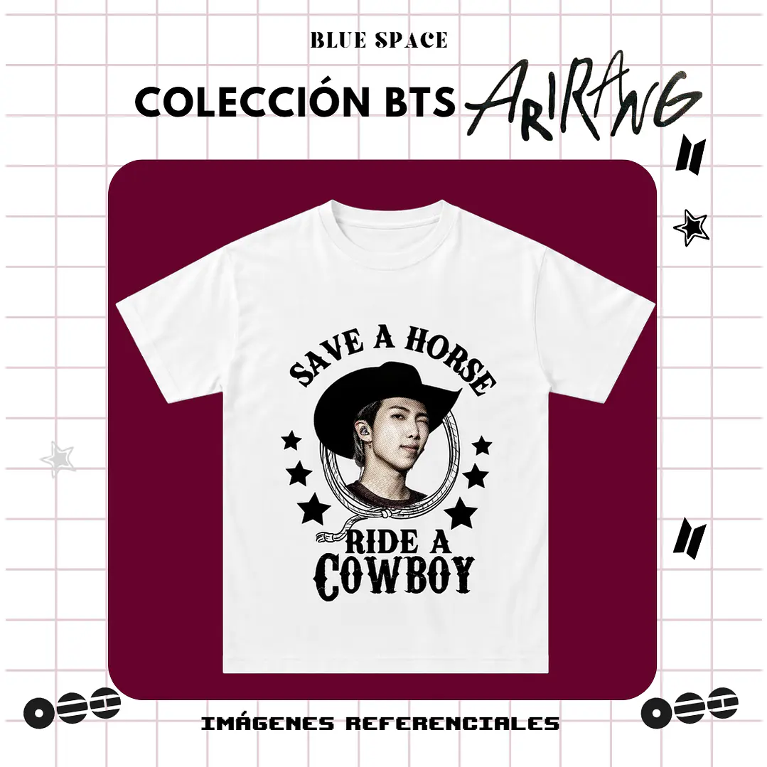 Polera BTS - RIDE A COWBOY NAMJOON 2