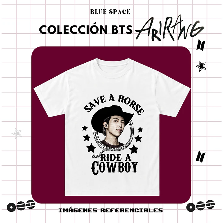 Polera BTS - RIDE A COWBOY NAMJOON 2