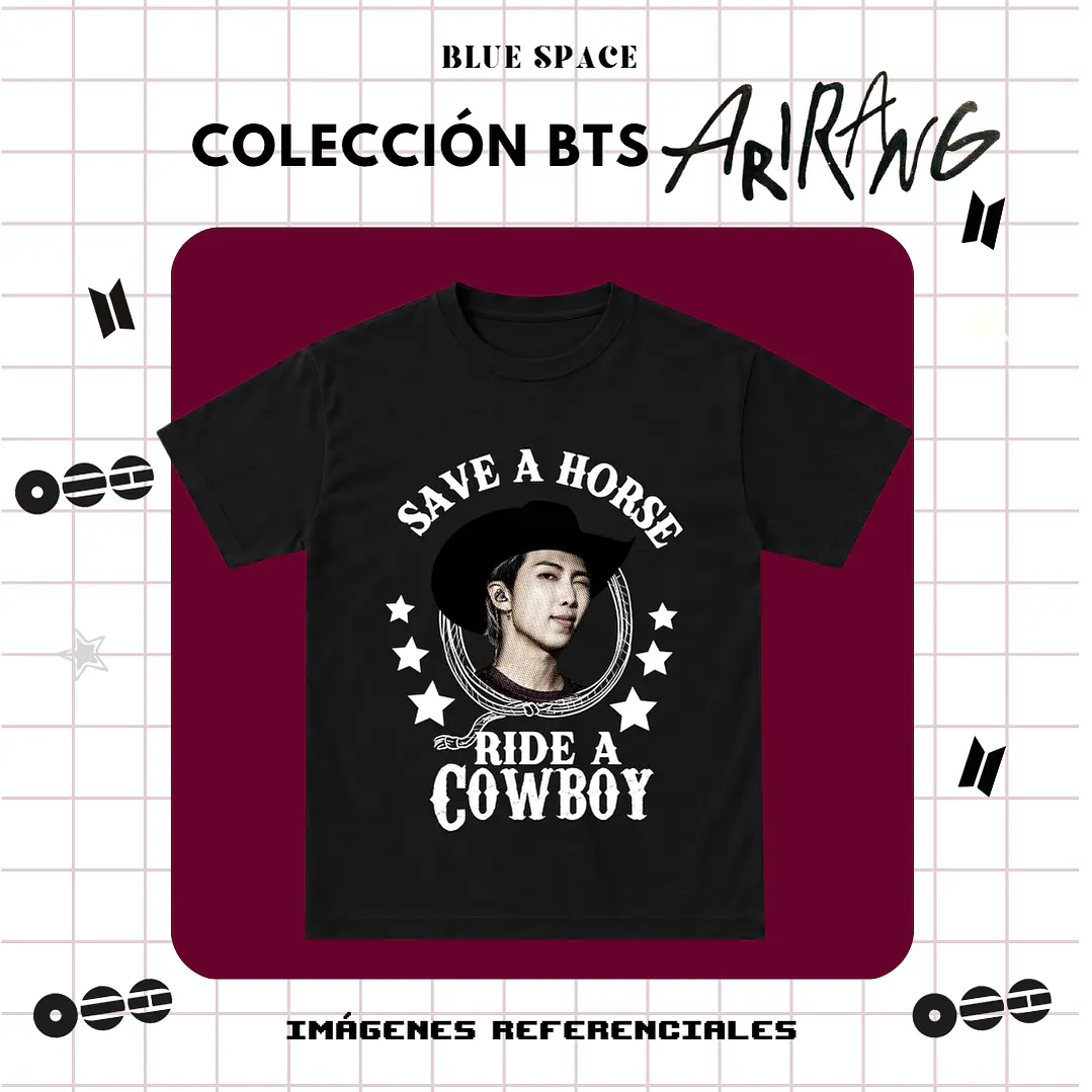 Polera BTS - RIDE A COWBOY NAMJOON 1