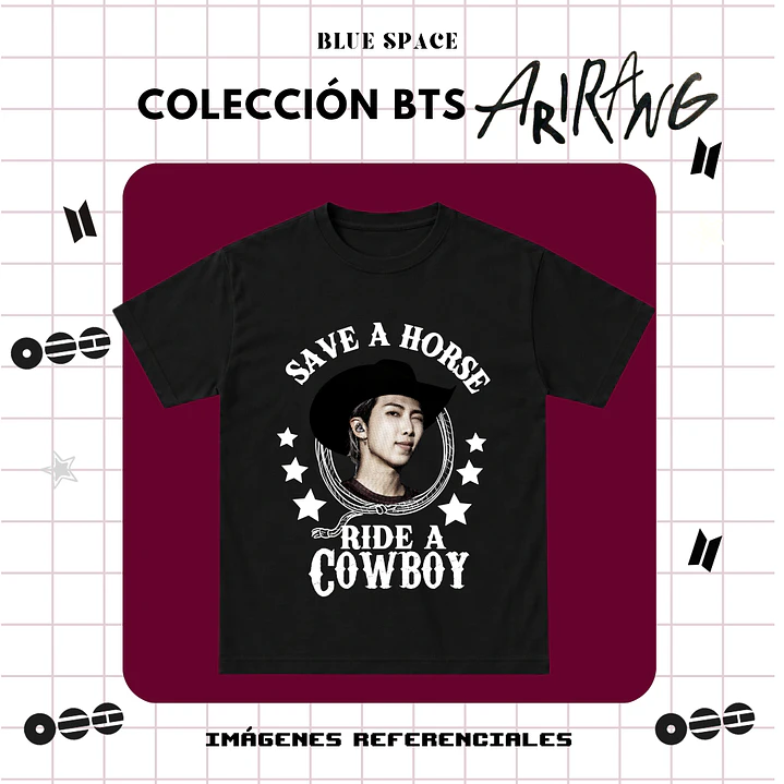 Polera BTS - RIDE A COWBOY NAMJOON 1