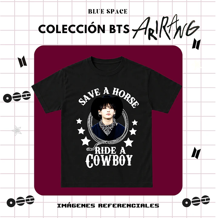 Polera BTS - RIDE A COWBOY JUNGKOOK 1