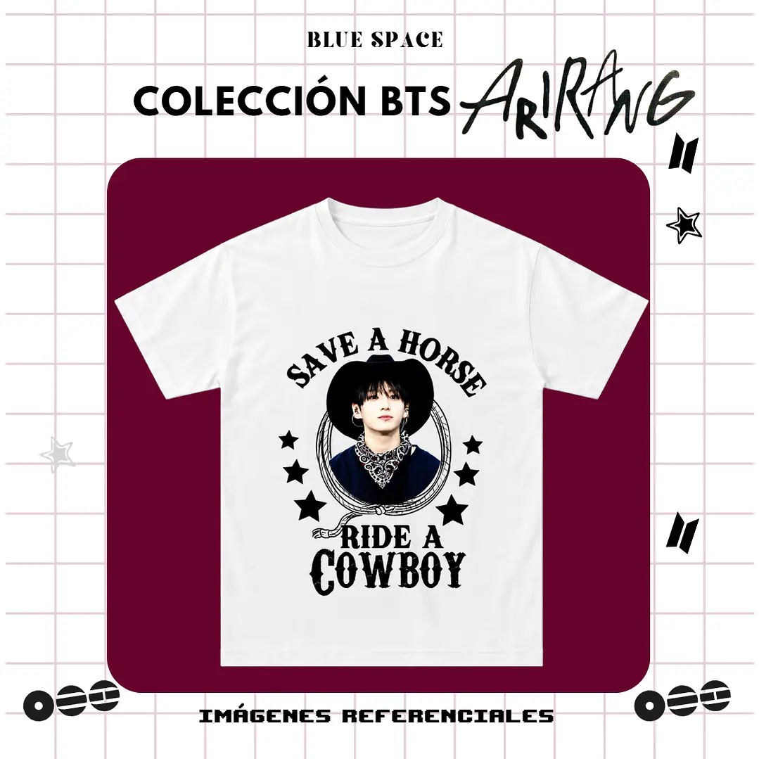 Polera BTS - RIDE A COWBOY JUNGKOOK 2