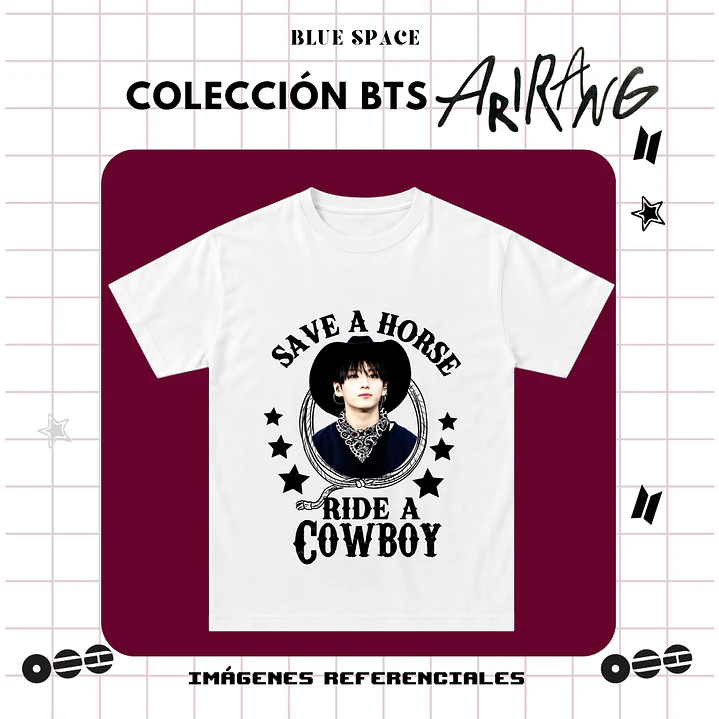 Polera BTS - RIDE A COWBOY JUNGKOOK 2