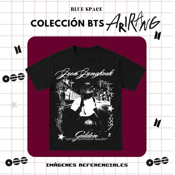 Polera BTS - JUNGKOOK GOLDEN 1