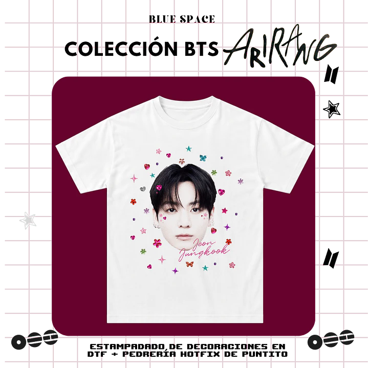 Polera BTS - JUNGKOOK BEDAZZLED 1