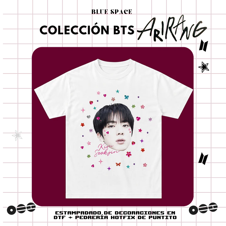 Polera BTS - JIN BEDAZZLED 2