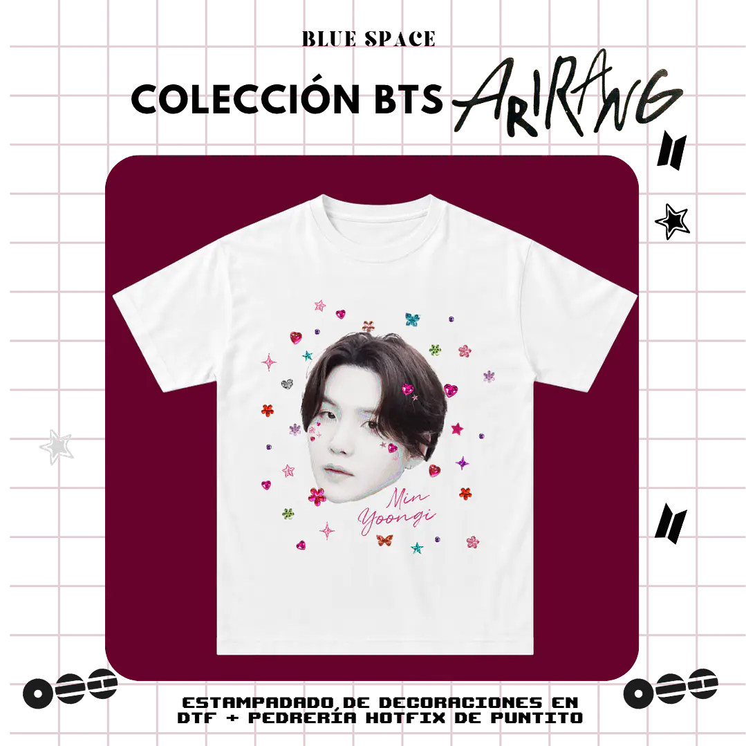 Polera BTS - YOONGI BEDAZZLED  2