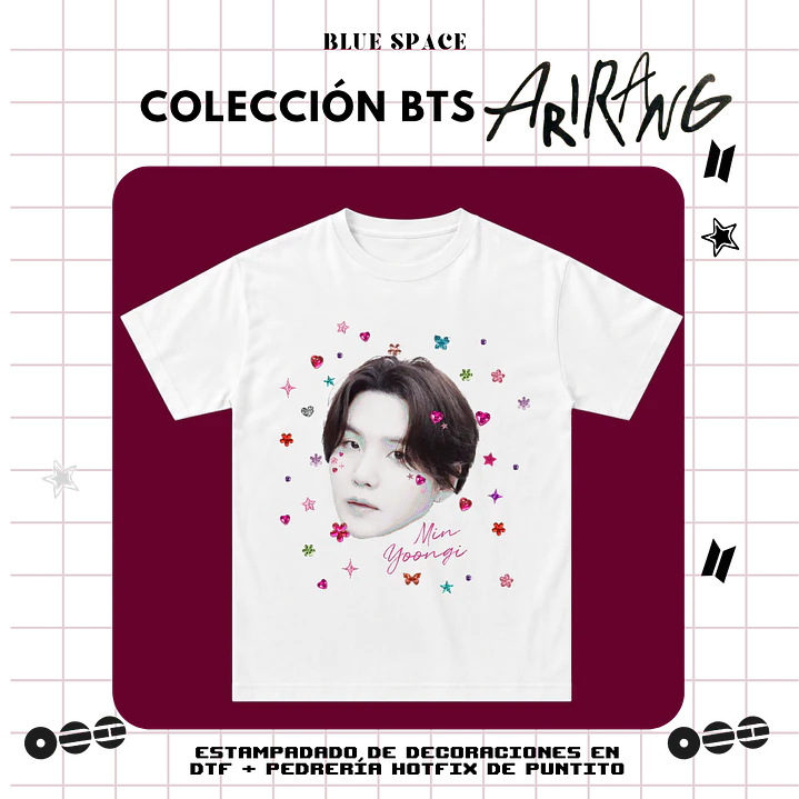 Polera BTS - YOONGI BEDAZZLED  2