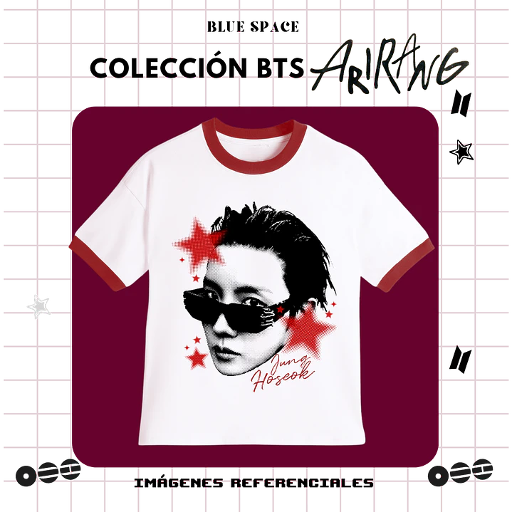 Polera VINTAGE BTS - J-HOPE ESTRELLAS 4