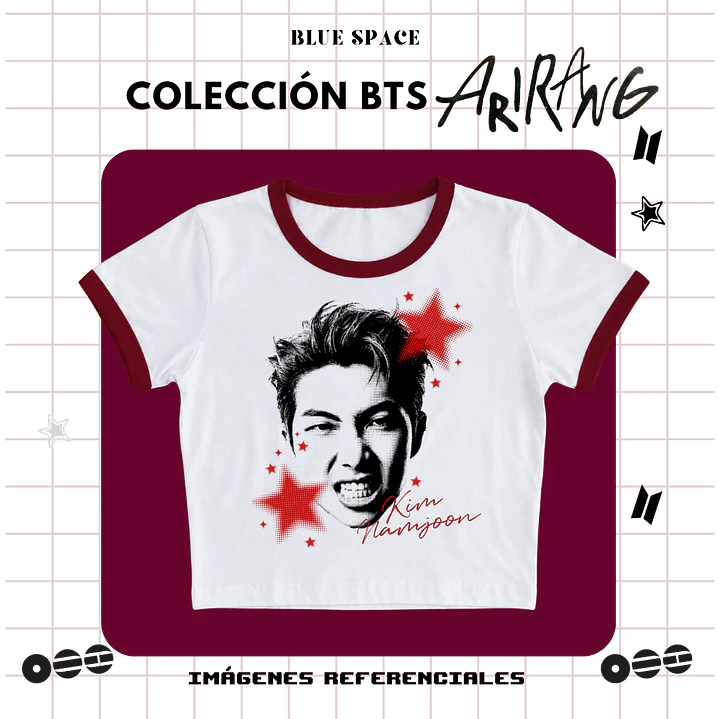 Polera VINTAGE BTS - NAMJOON ESTRELLAS 4