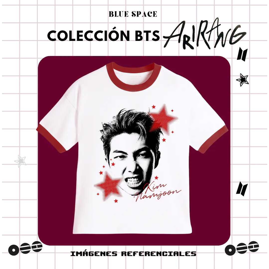 Polera VINTAGE BTS - NAMJOON ESTRELLAS 2