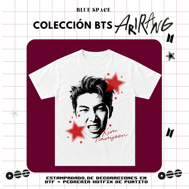 Polera BTS - NAMJOON ESTRELLAS 1
