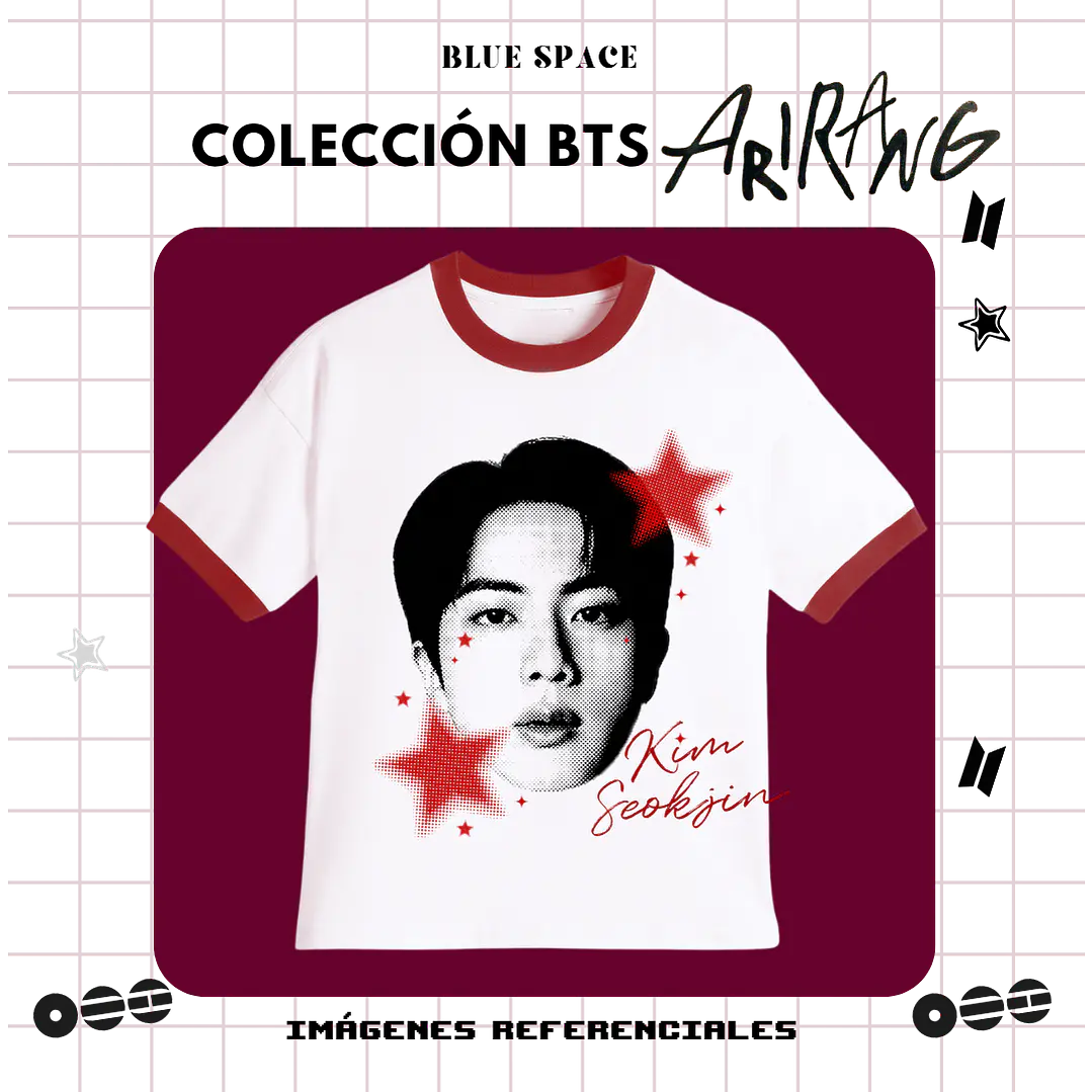 Polera VINTAGE BTS - JIN ESTRELLAS 3