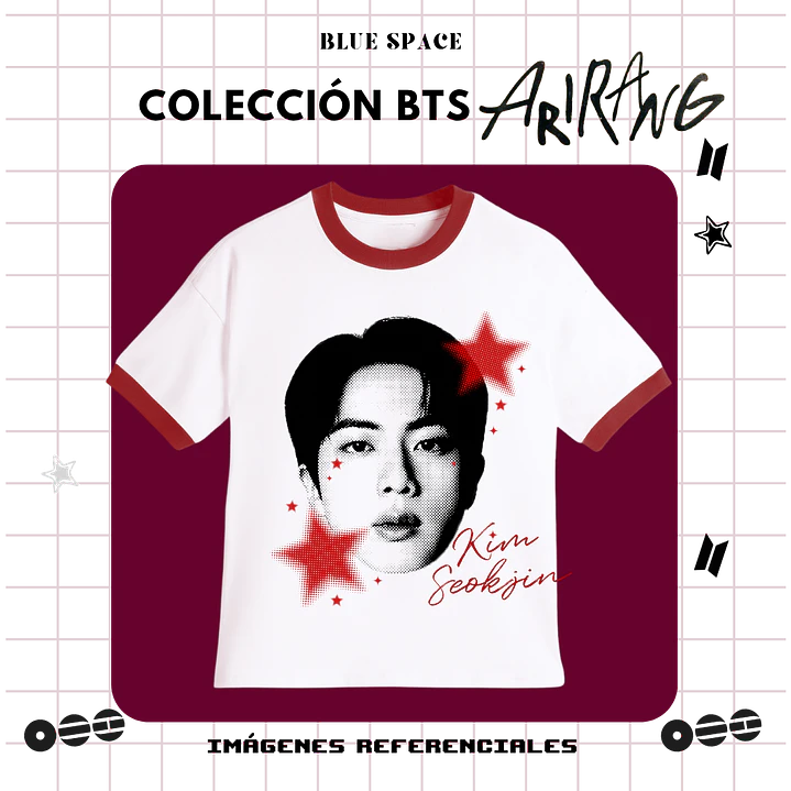 Polera VINTAGE BTS - JIN ESTRELLAS 3