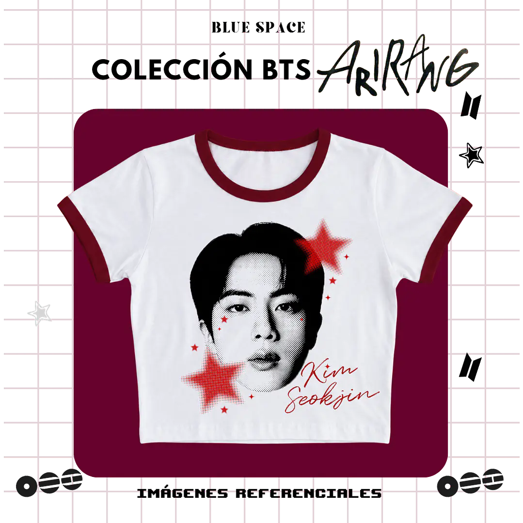 Polera VINTAGE BTS - JIN ESTRELLAS 1