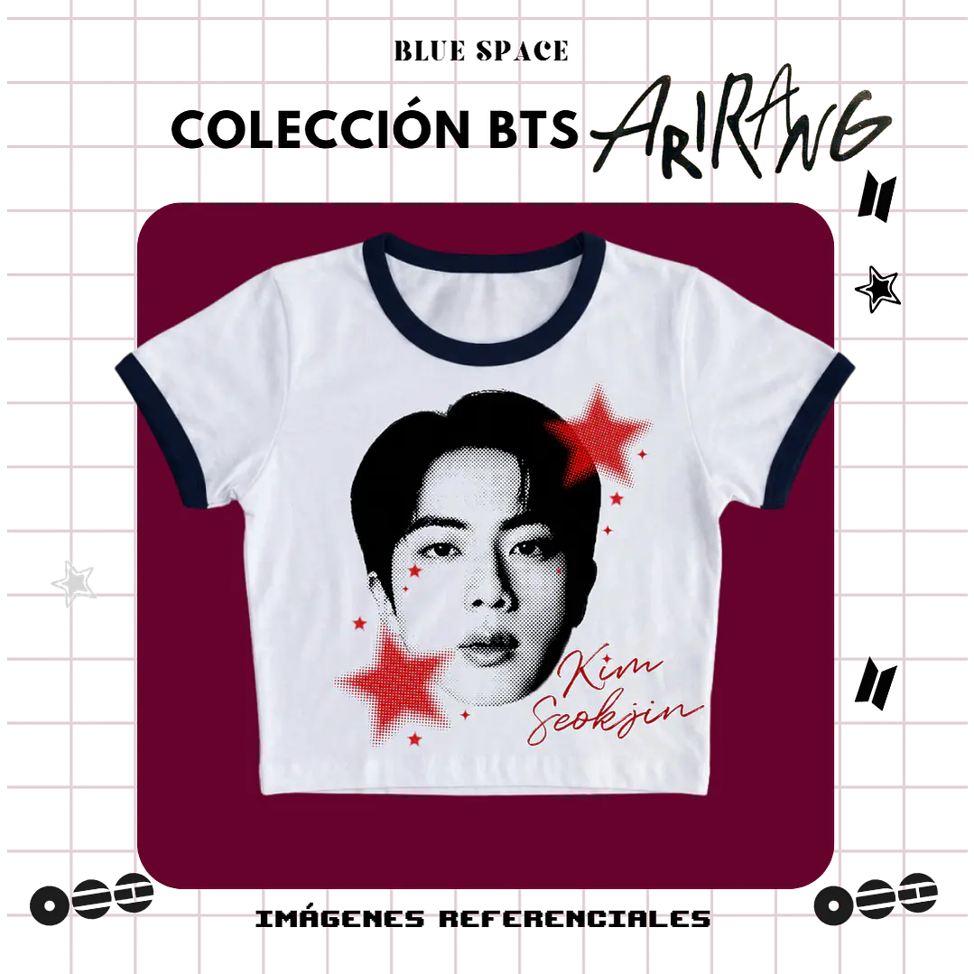 Polera VINTAGE BTS - JIN ESTRELLAS 2
