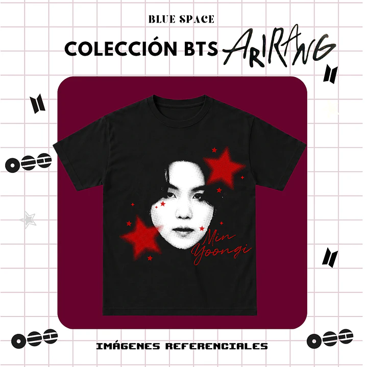 Polera BTS - SUGA ESTRELLAS 2
