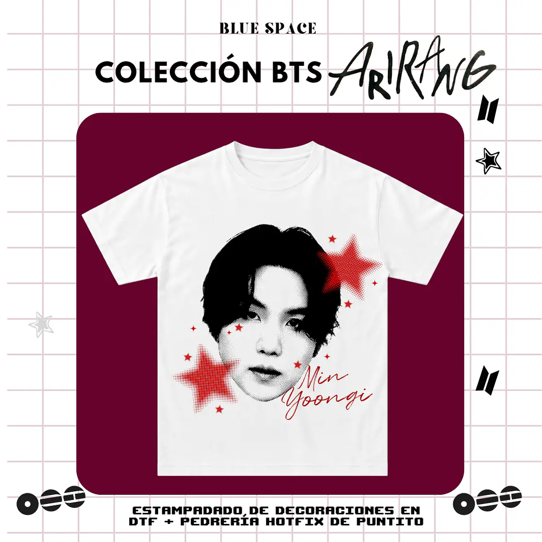 Polera BTS - SUGA ESTRELLAS 1