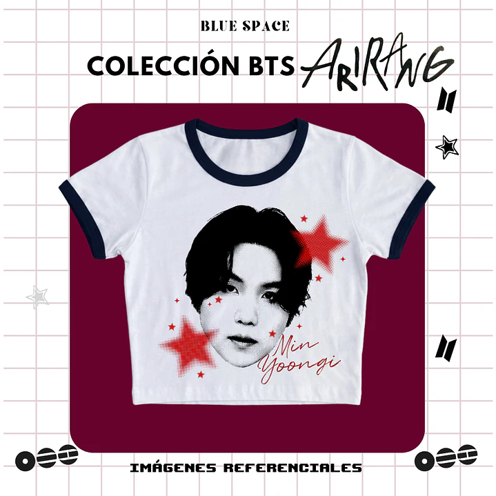 Polera VINTAGE BTS - SUGA ESTRELLAS 3