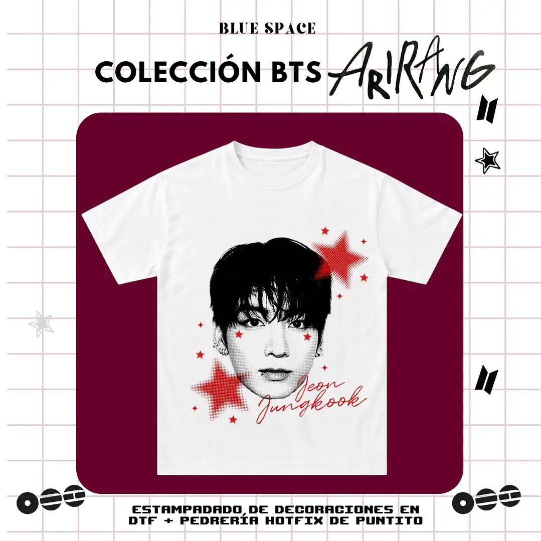 Polera BTS - JUNGKOOK ESTRELLAS 1