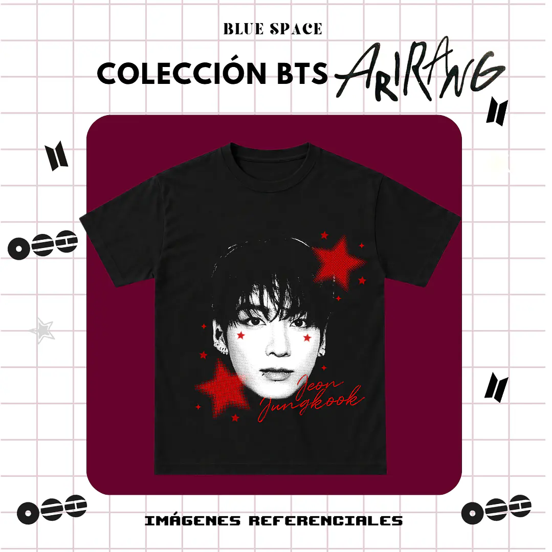 Polera BTS - JUNGKOOK ESTRELLAS 2