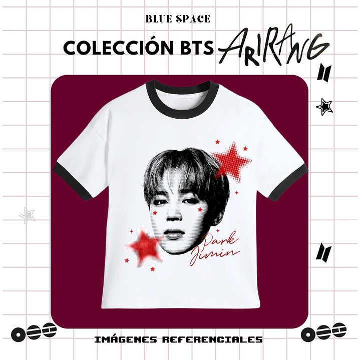 Polera VINTAGE BTS - JIMIN ESTRELLAS 1