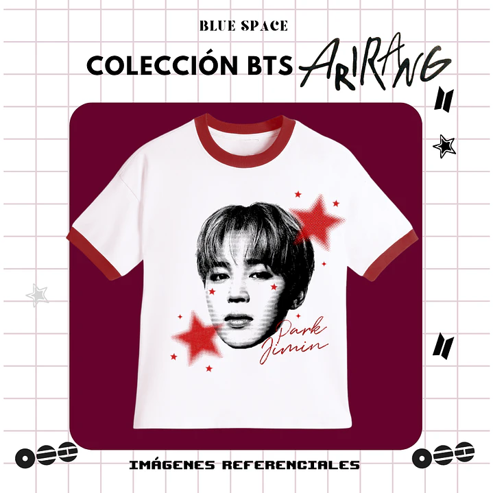Polera VINTAGE BTS - JIMIN ESTRELLAS 2
