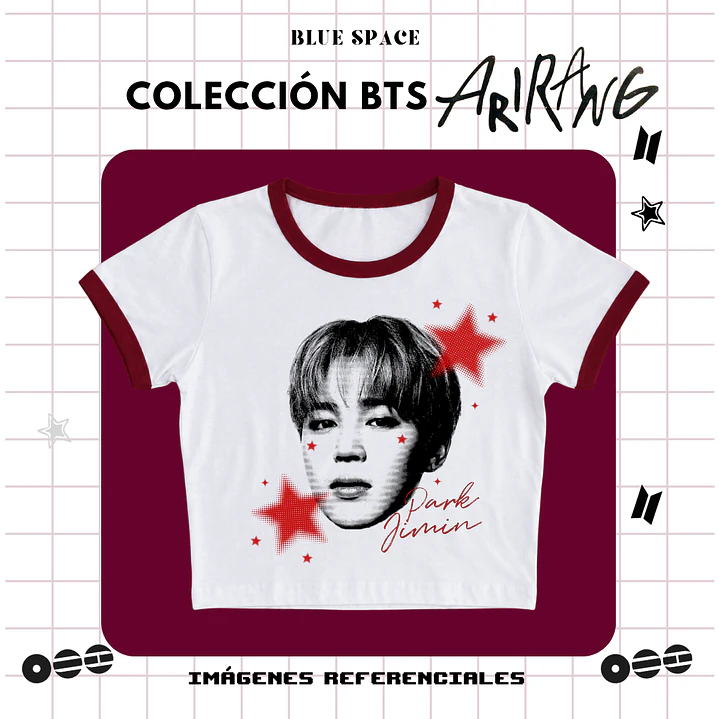 Polera VINTAGE BTS - JIMIN ESTRELLAS 3