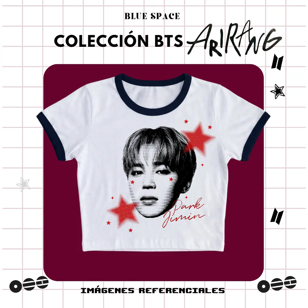 Polera VINTAGE BTS - JIMIN ESTRELLAS 4