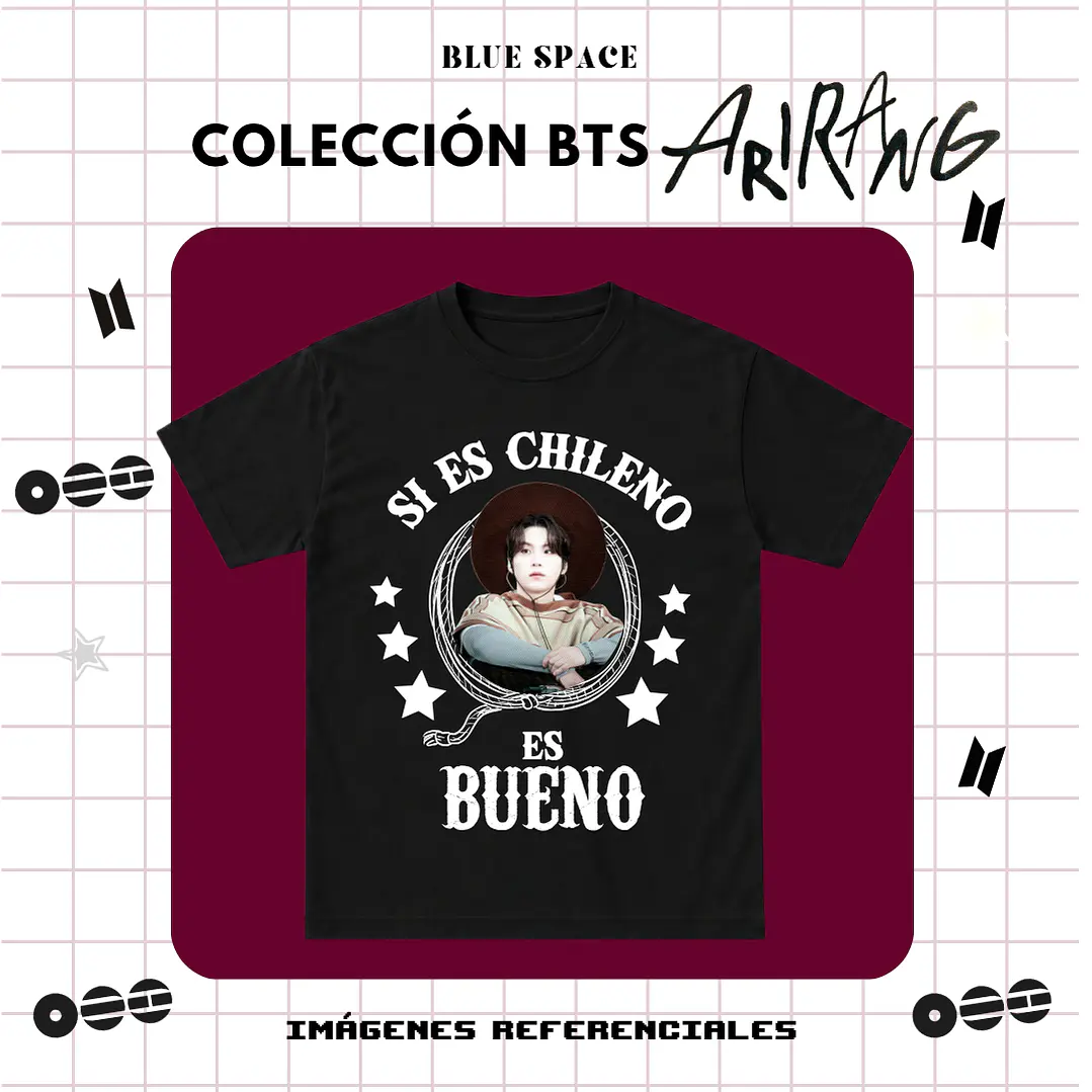 Polera BTS - YOONGI HUASO CHILENO 1