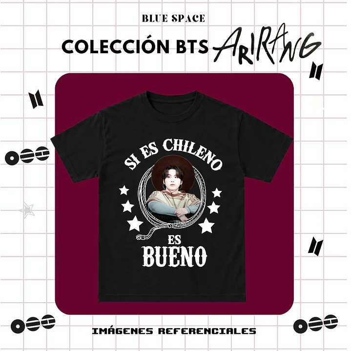 Polera BTS - YOONGI HUASO CHILENO 1