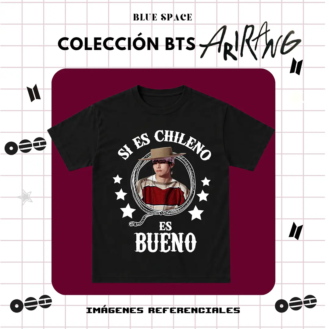 Polera BTS - TAEHYUNG HUASO CHILENO 1