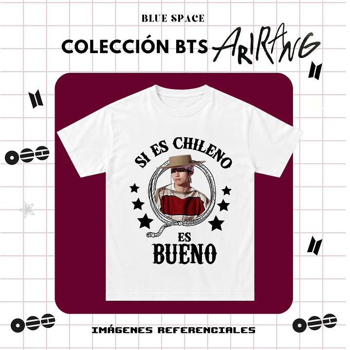 Polera BTS - TAEHYUNG HUASO CHILENO 2