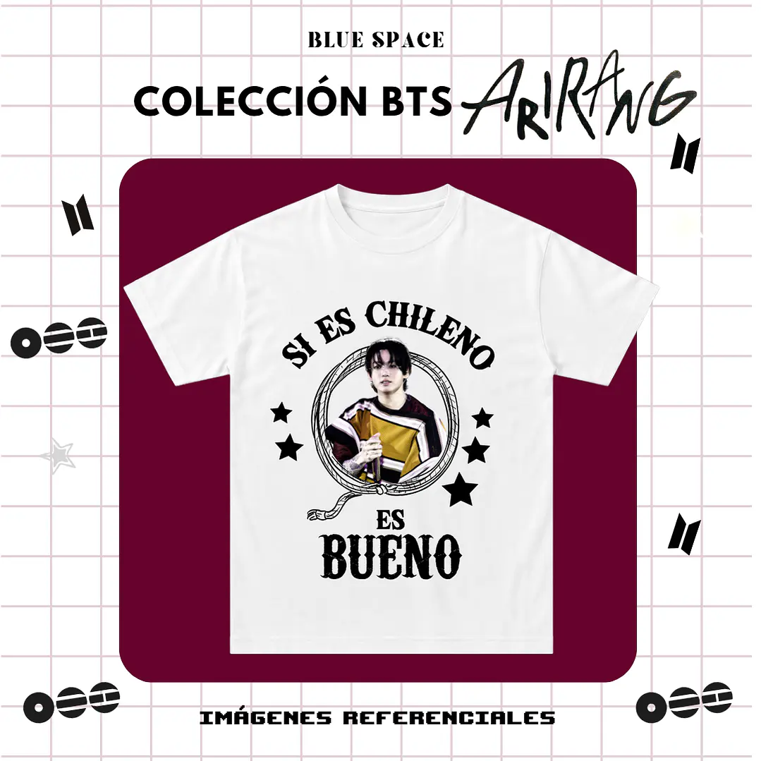 Polera BTS - JUNGKOOK HUASO CHILENO 1