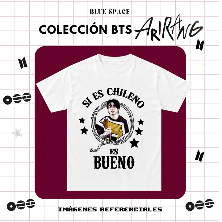 Polera BTS - JUNGKOOK HUASO CHILENO 1