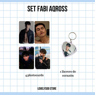 SET PHOTOCARDS Y LLAVERO - FABI AQROSS