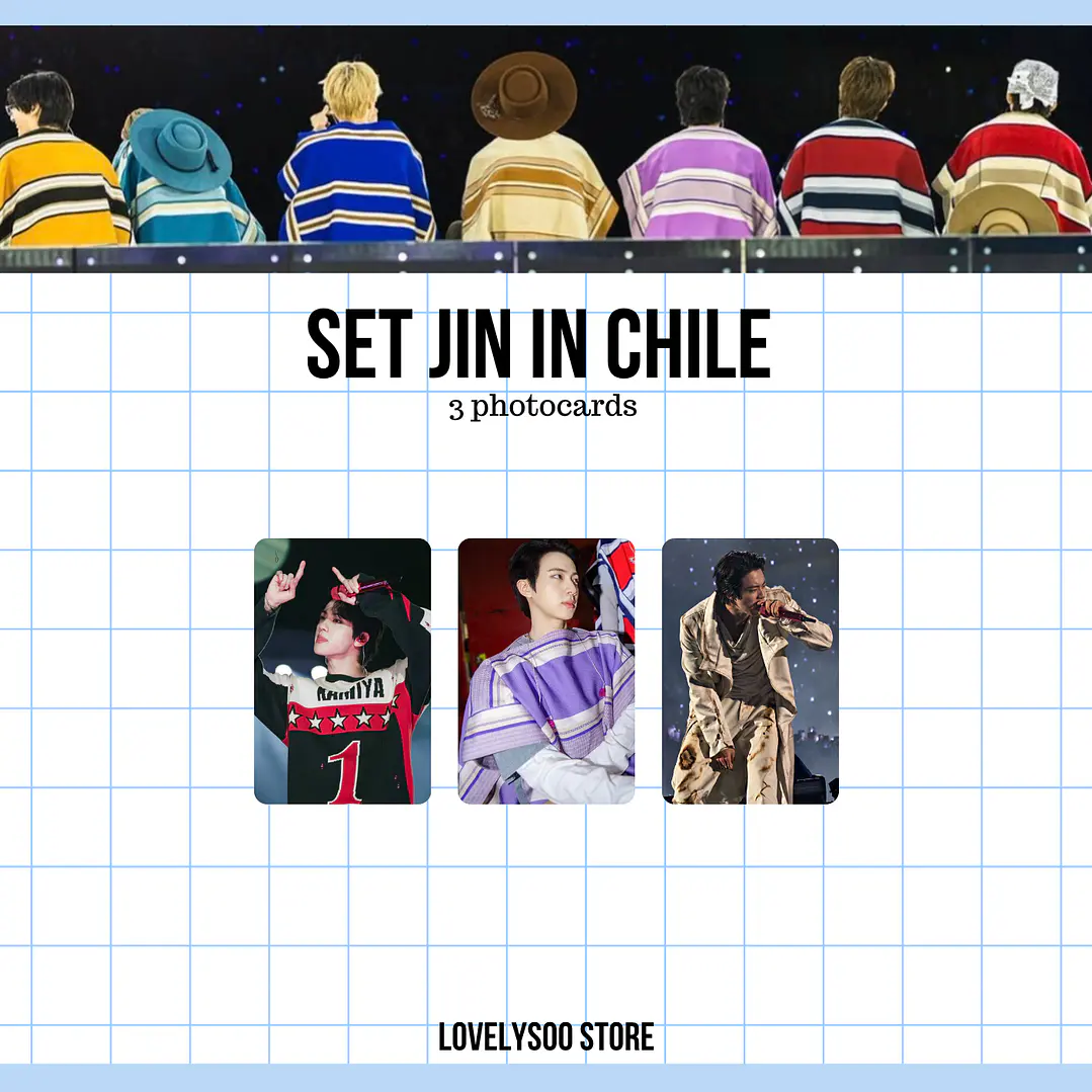 JIN BTS IN CHILE SET PHOTOCARDS - FANMADE 1