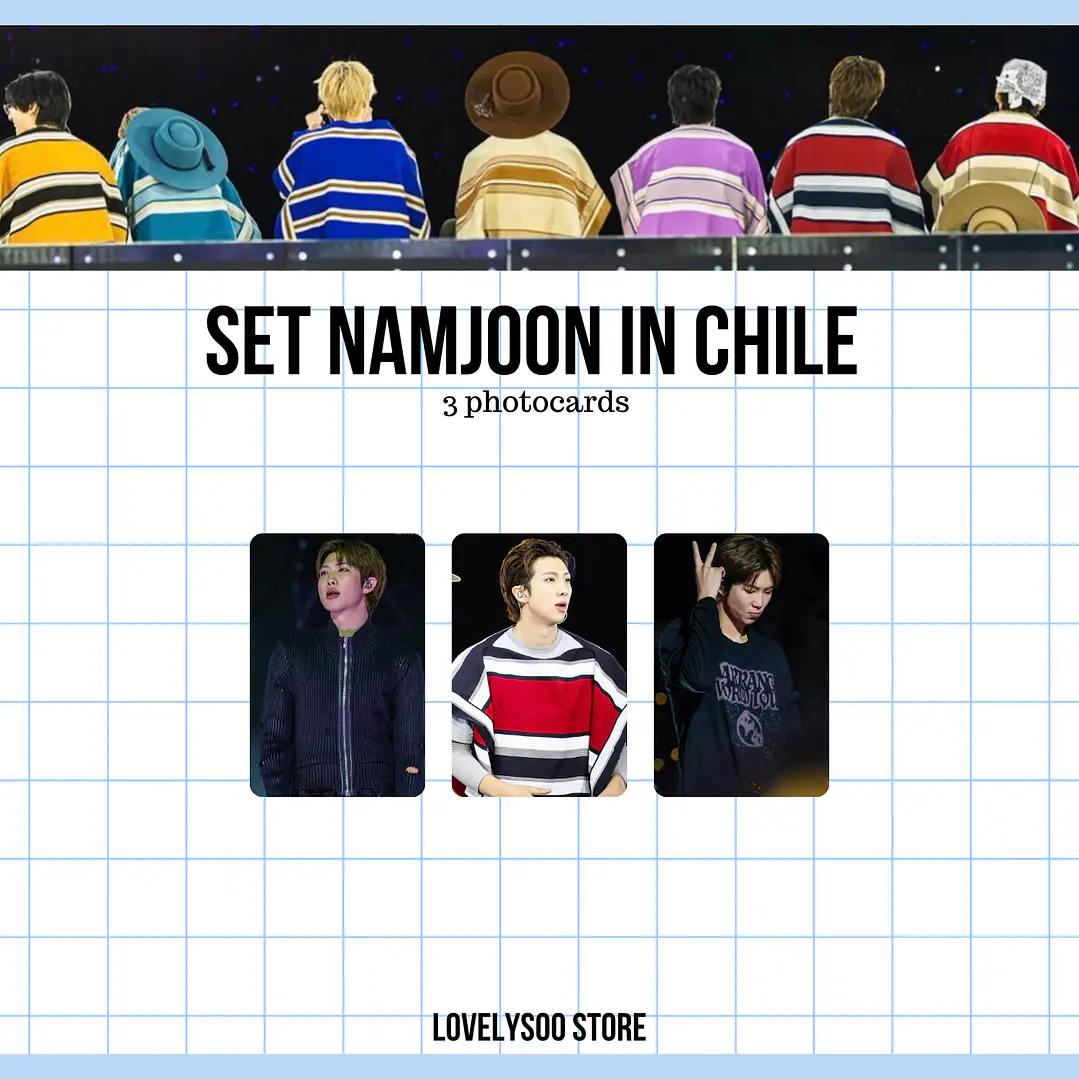 NAMJOON BTS IN CHILE SET PHOTOCARDS - FANMADE 1