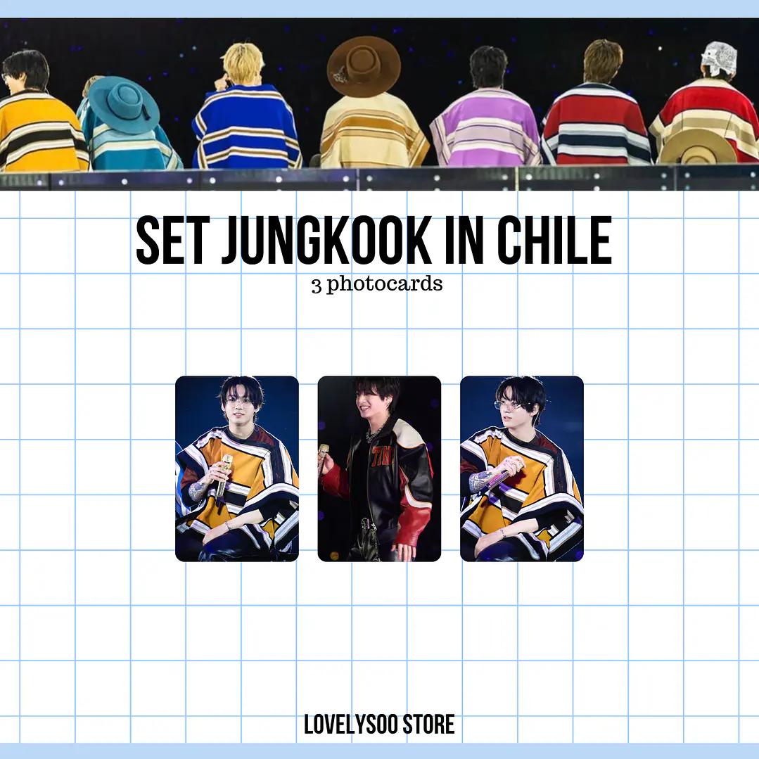 JUNGKOOK BTS IN CHILE SET PHOTOCARDS - FANMADE 1