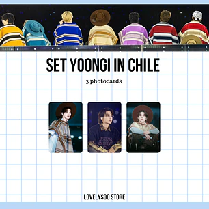 YOONGI BTS IN CHILE SET PHOTOCARDS - FANMADE