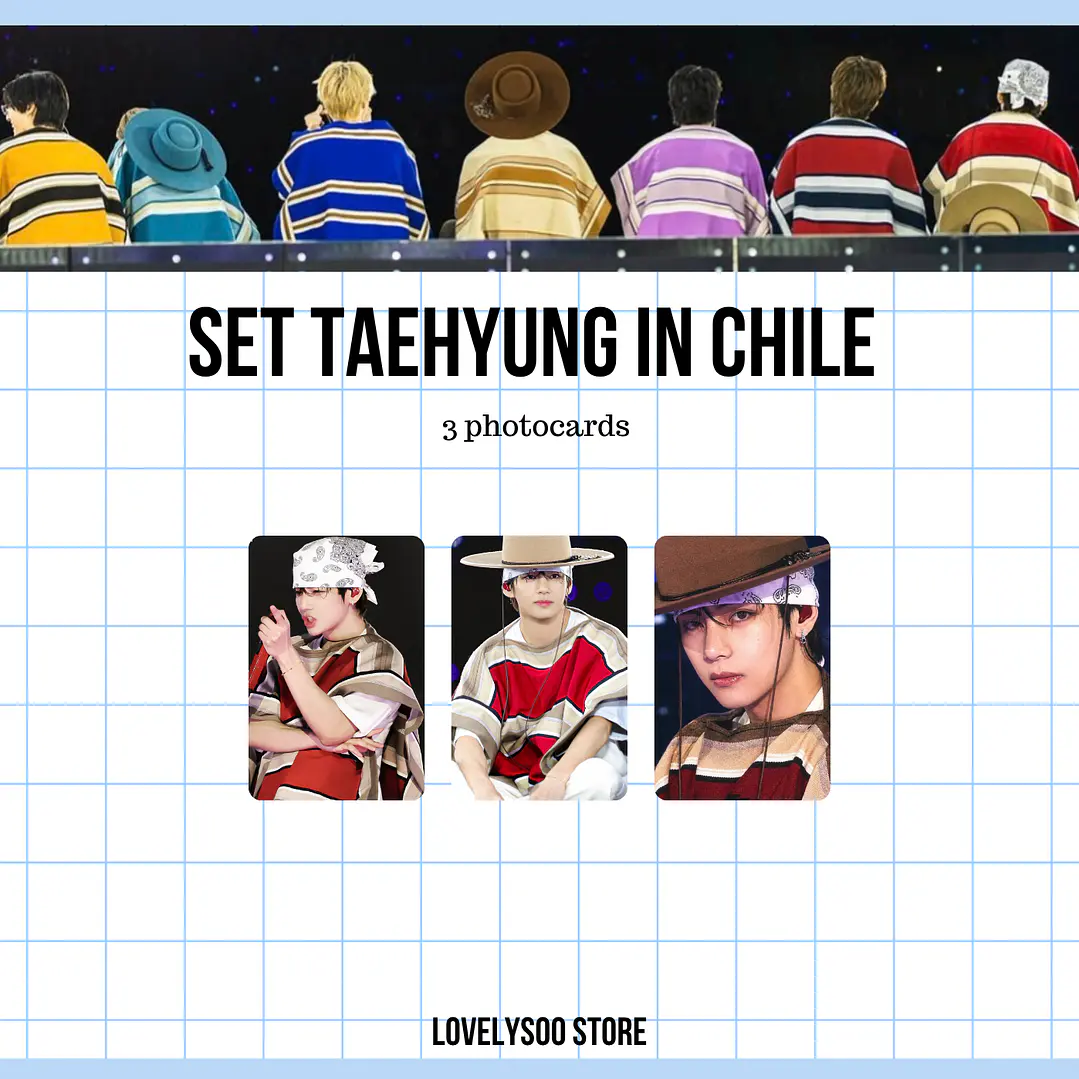 TAEHYUNG BTS IN CHILE SET PHOTOCARDS - FANMADE 1