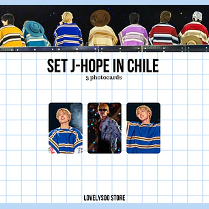J-HOPE BTS IN CHILE SET PHOTOCARDS - FANMADE