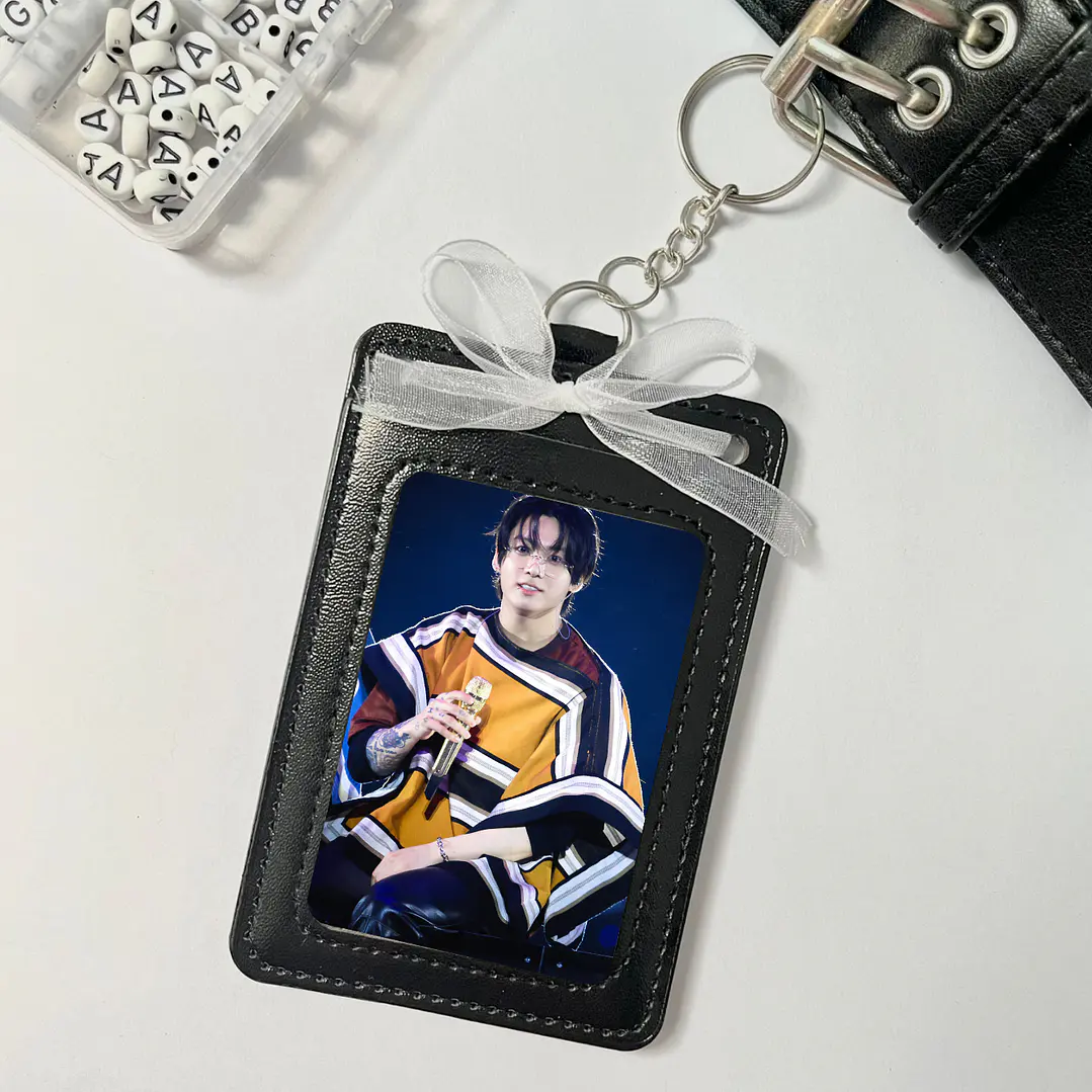Holder de Cuero Negro - JUNGKOOK BTS HUASO 1