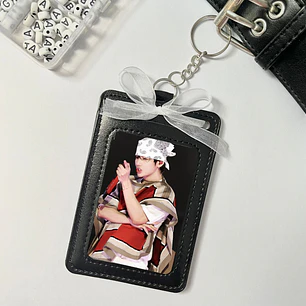 Holder de Cuero Negro - TAEHYUNG BTS HUASO