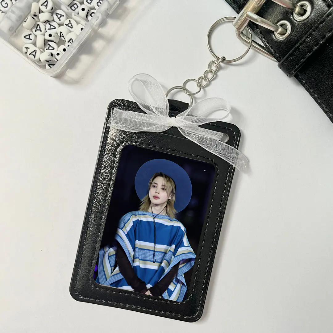 Holder de Cuero Negro - JIMIN BTS HUASO 1