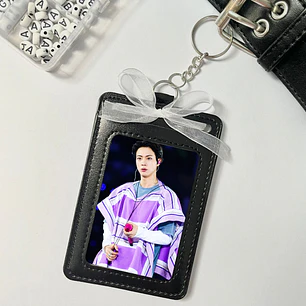 Holder de Cuero Negro - JIN BTS HUASO