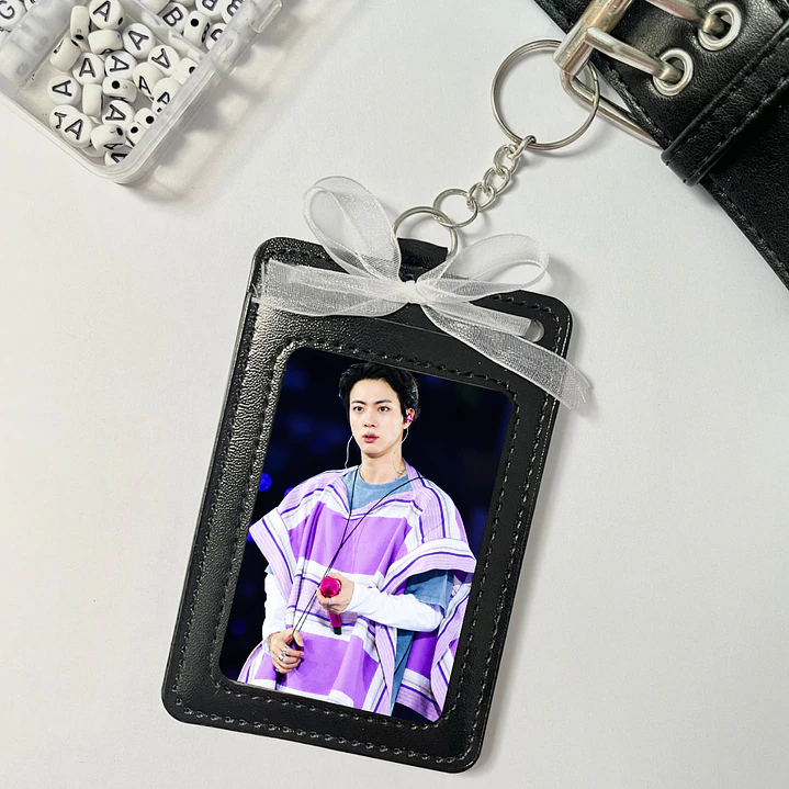 Holder de Cuero Negro - JIN BTS HUASO 1