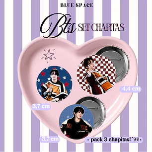 SET CHAPITAS - BTS JUNGKOOK HUASOS